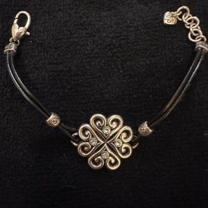 Brighton Silver & Leather Bracelet